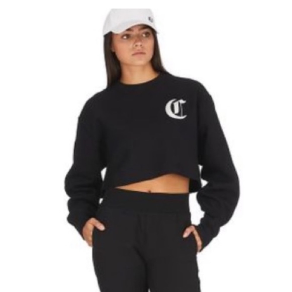 Champion Cropped Pullover Old English